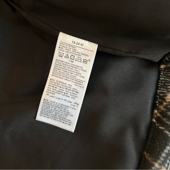 🆕 OLD NAVY Soft-Brushed Plaid Shacket coat jacket Toddler baby unisex sz 18-24m - Picture 6 of 8